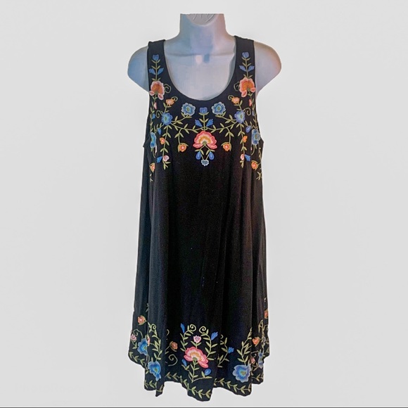 J. Jill Dresses & Skirts - J. Jill Rainbow Embroidered Dress L